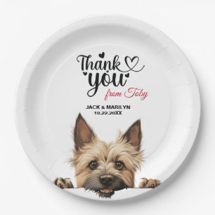 Prato De Papel Cairn Terrier Recepção de casamento