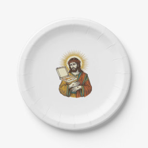 Prato De Papel Caixa de Pizza Vazia Jesus Frigorífico Traição Hum