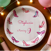 Calçados de salto alto cor-de-rosa festa de aniver