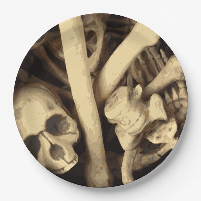 Prato De Papel Caldrão de ossos. (Frente)