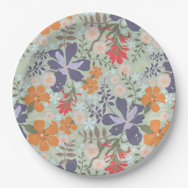 Prato De Papel California Meadow (Paris White) - Paper Plates (Frente)