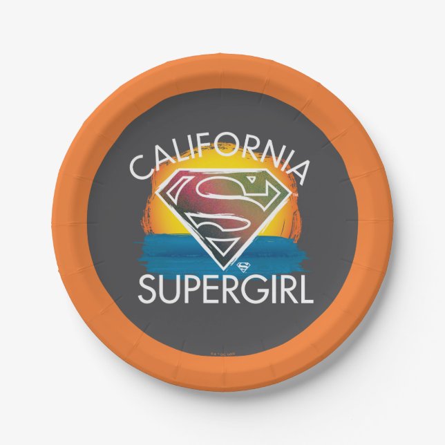 Prato De Papel California Supergirl Sunset Graphic (Frente)