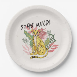 Prato De Papel Calling All Party Animals Cheetah Kids Birthday