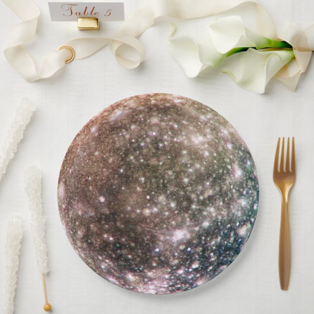 Prato De Papel Callisto Tableware from the Celestial Collection  (Casamento)