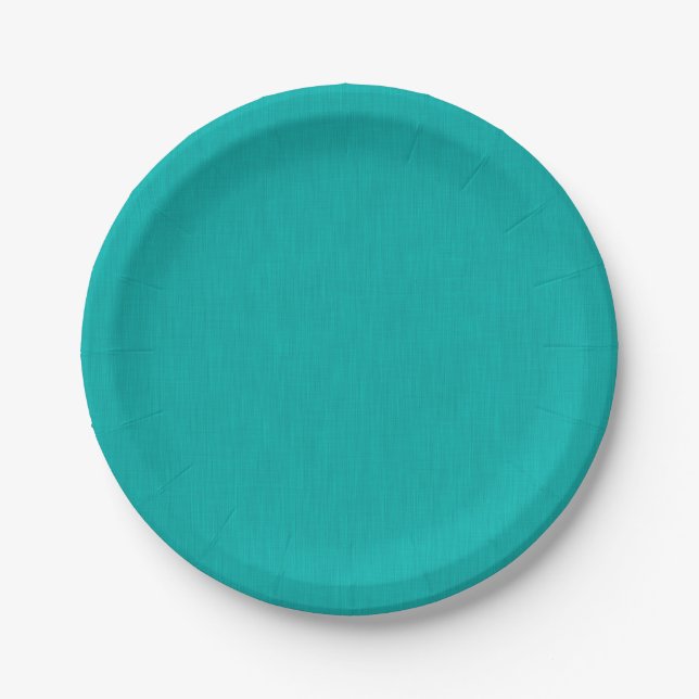 Prato De Papel Calm & simple  Turquoise textured background  (Frente)