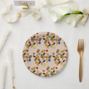 Prato De Papel Caminhos Felizes Campanha Caminhando Ao Exterior C