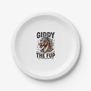 Prato De Papel Camisa de gravura vintage Funny Giddy The Fup Hors