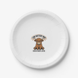 Prato De Papel Camisa de Humor Offline Engraçada Vaca das Terras