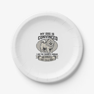 Prato De Papel Camisa engraçada para amantes de cães com Chow C g
