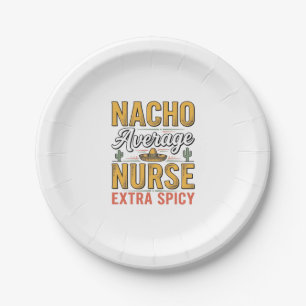 Prato De Papel Camisa Vintage Nacho Average Nurse Extra Spicy Des