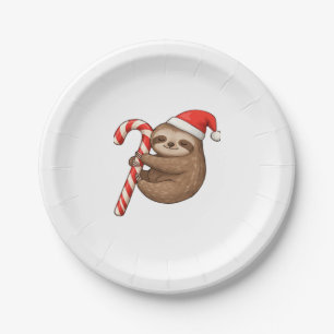 Prato De Papel Camiseta Clássica de Abraço da Lama de Natal