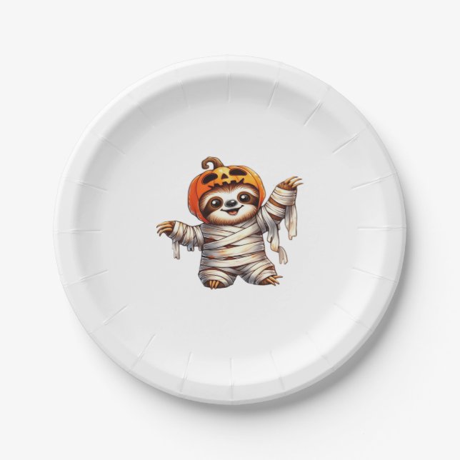 Prato De Papel Camiseta Clássica de Halloween da Mamãe (Frente)