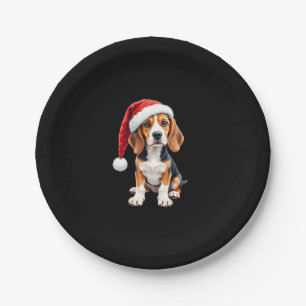 Prato De Papel Camiseta de Beagle Christmas Dog Long Sleeve T Shi