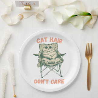 Prato De Papel Camiseta Divertida para Mãe de Gato e Amante de Pe