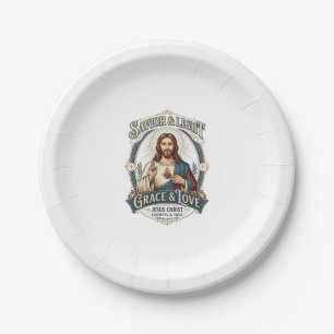 Prato De Papel Camiseta Gráfica de Caça Vintage Jesus Thrift Stor