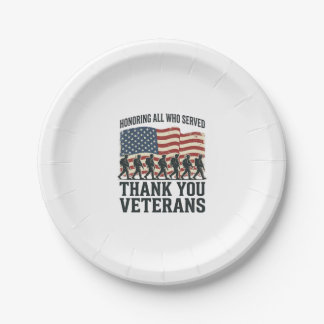 Prato De Papel Camiseta Patriótica de Bandeira Militar Obrigado V