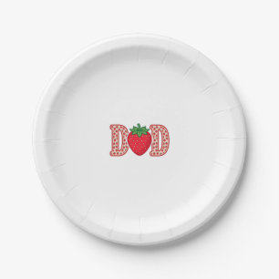 Prato De Papel Camiseta Vector Desenho de Letra Morango Pai_1