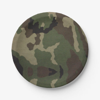 Prato De Papel Camo de Pares de Placa Redonda de 7"