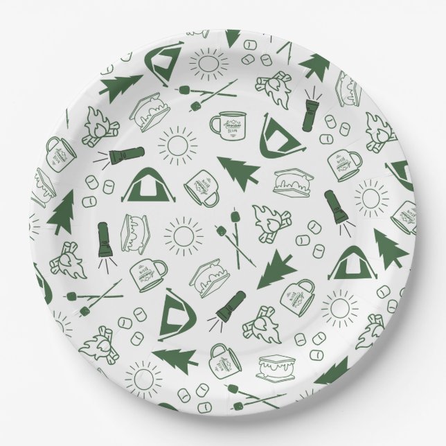 Prato De Papel Camp Bachelorette Green Paper Napkin (Frente)