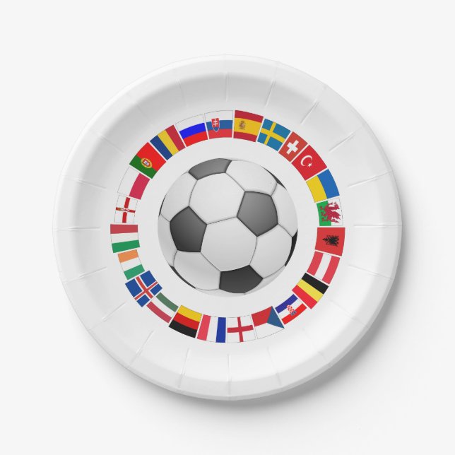 Prato De Papel Campeonato Europeu de Futebol de 2016 (Frente)