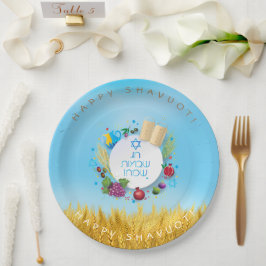 Prato De Papel Campo de Trigo Dourado Feriado Judaico do Festival