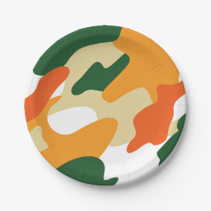 Prato De Papel camuflagem