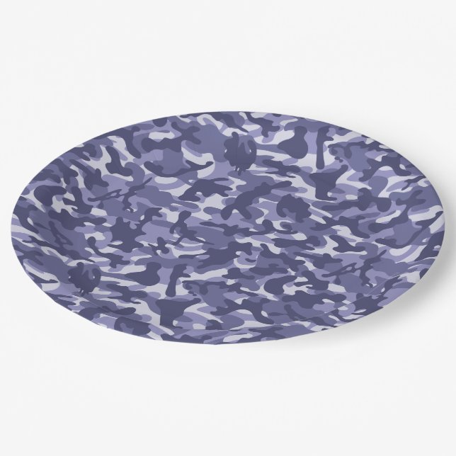Prato De Papel Camuflagem de Marinhos roxos (Inclinado)