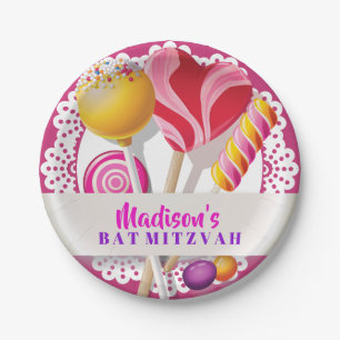 Prato De Papel CANDY STORE Bat Mitzvah Paper Plate