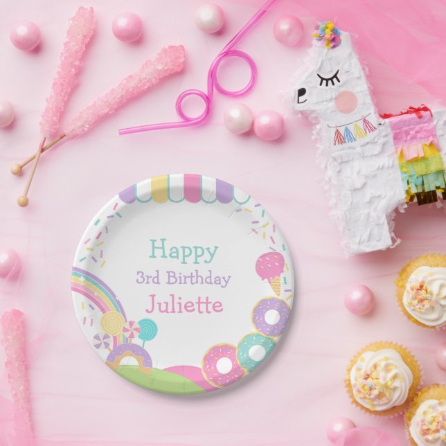 Prato De Papel Candyland (Festa)