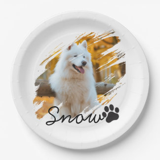 Prato De Papel Caneca com Foto & Nome de Animal de Estimação Pers