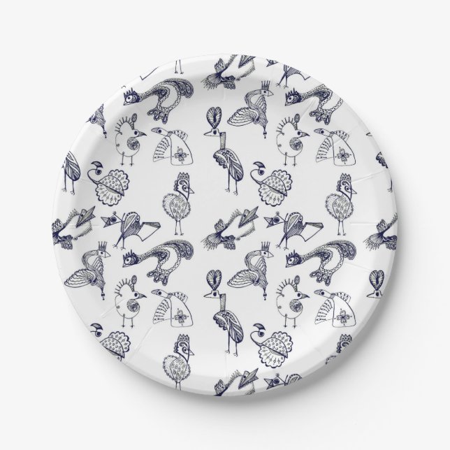Prato De Papel Caneca de café de pássaros fadas (Frente)