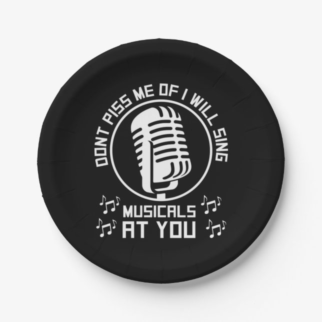 Prato De Papel Cantor de Teatro Broadway (Frente)