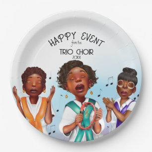 Prato De Papel Cantores Afro-Americanos