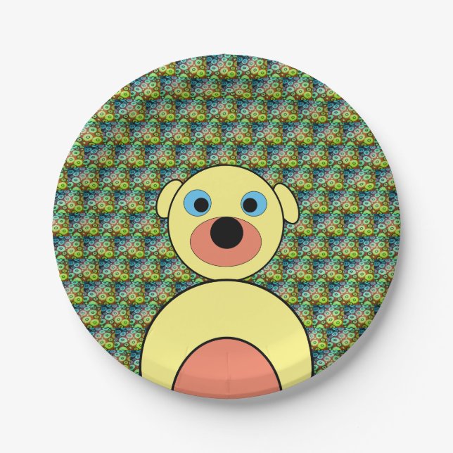 Prato De Papel cão bonito (Frente)