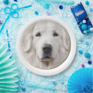 Prato De Papel Cão Grande Pirenéus Inspirado em 3D