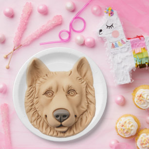 Prato De Papel Cão Pastor Belga 3D Inspirado