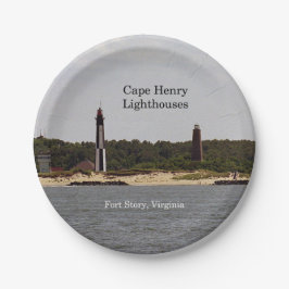 prato de papel Cape Henry Lighthouses