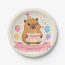Capivara Capy Aniversário de 3 anos Nome da Menina
