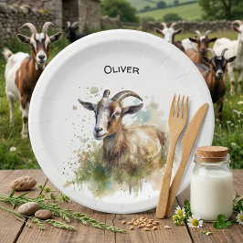 Prato De Papel Caprino de Aquarela, personalizado