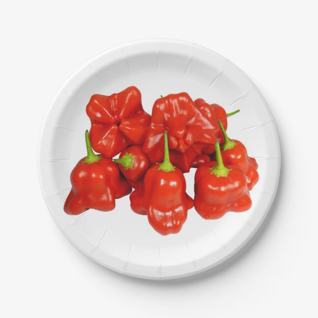 Prato De Papel Capsicum Chinense Chili Paper Plates (Frente)