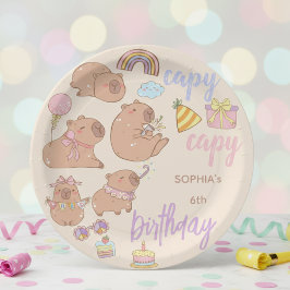 Prato De Papel Capy capy aniversário