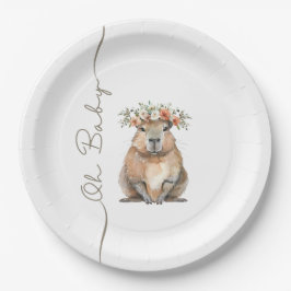 Prato De Papel Capybara Baby Shower • Oh Baby Wildflower