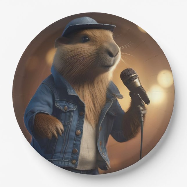 Prato De Papel "Capybara Cowboy: Serenading the Wild West" (Frente)