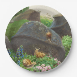 Prato De Papel Caracóis em um Jardim Rock (por H.A. Brendekilde)