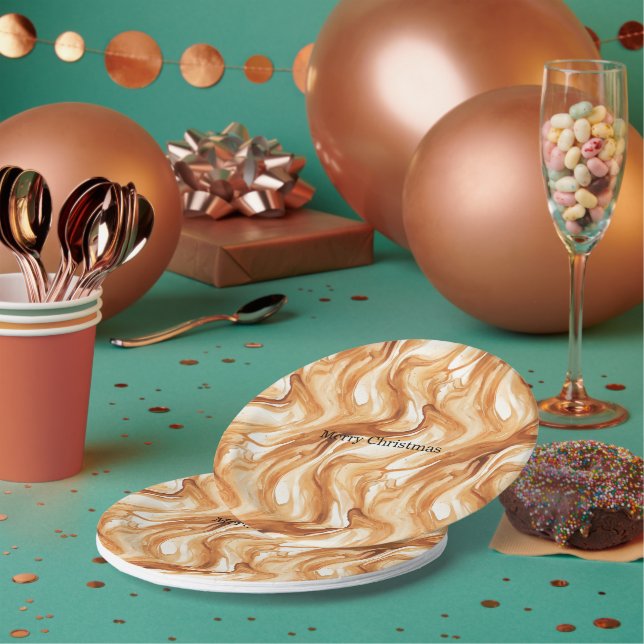Prato De Papel Caramel Carmel Candy Swirls Christmas (Múltiplo)