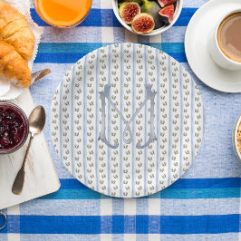 Prato De Papel Caranguejo do Grande Milênio Costeiro Stripes Mono