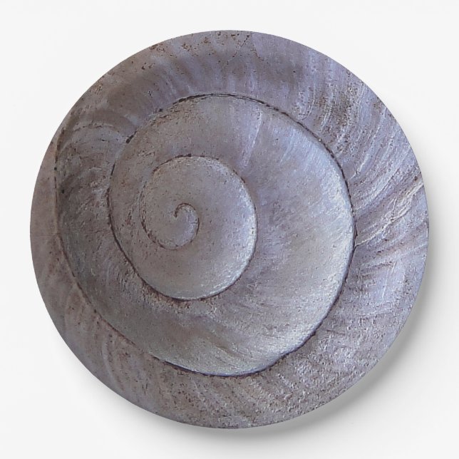 Prato De Papel Carapaça de caracol branco (Frente)