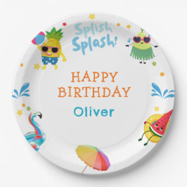 Prato De Papel Caráter de Fruta de Verão de Cachorro de Papelão