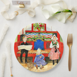 Prato De Papel Carl Larsson - Papa, mamã, criança, arte