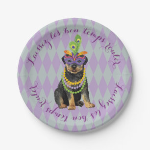Prato De Papel Carnaval Rottweiler